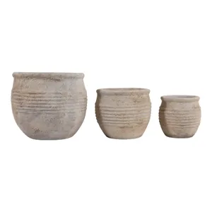 ERINROSE SET OF 3 TAN PLANTER 13 (IN) 4