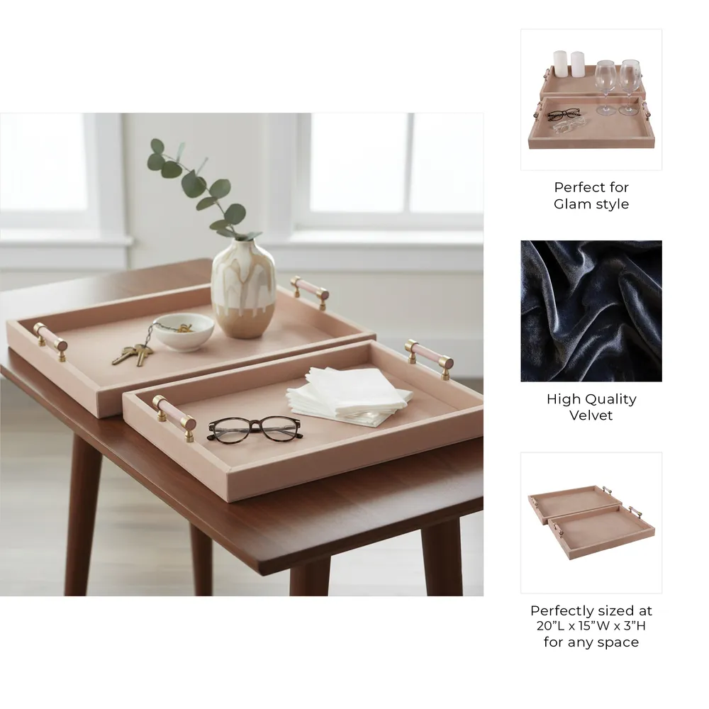 NELSONGATE SET OF 2 TAN TRAY 3 (IN)