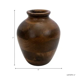 BELDENOAK BROWN VASE 6 (IN) 4
