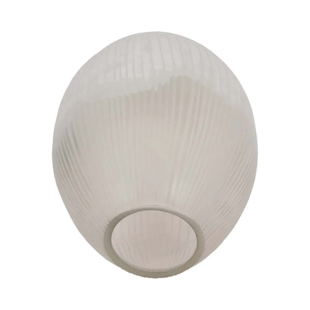 ADLERGROVE WHITE GLASS VASE 18 (IN)