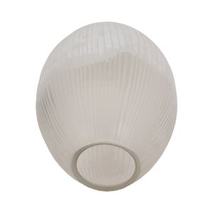 ADLERGROVE WHITE GLASS VASE 18 (IN) 6
