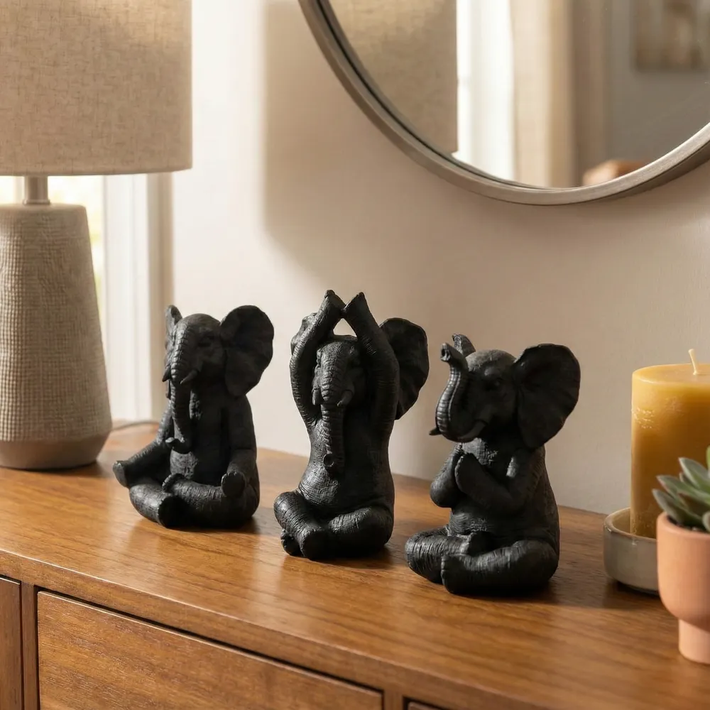 YATESWORTH SET OF 3 BLACK DECOR 8 (IN)