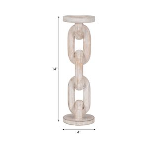 CARVERBURN WHITE CANDLE HOLDER 14 (IN) 9