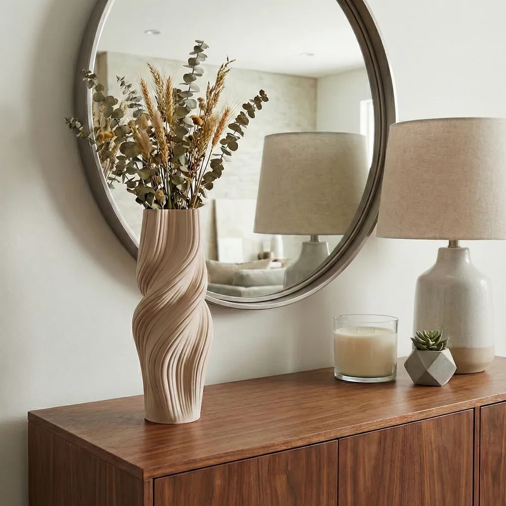 ROSSPORT TAN VASE 14 (IN)