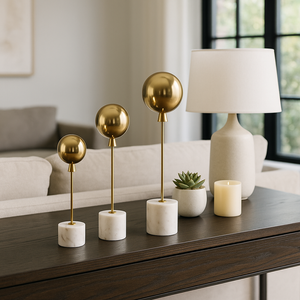 RAFESTONE SET OF 3 GOLD DECOR 18 (IN) 2