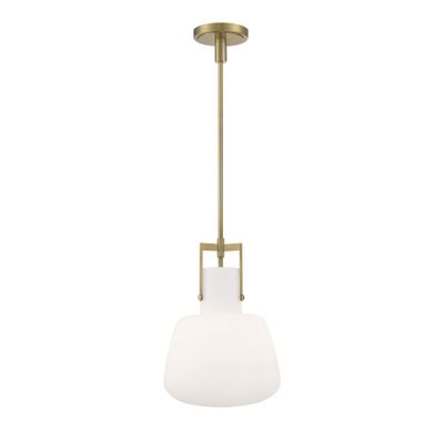 Izel 12″ Wide 1-Light Pendant - Antique Brass