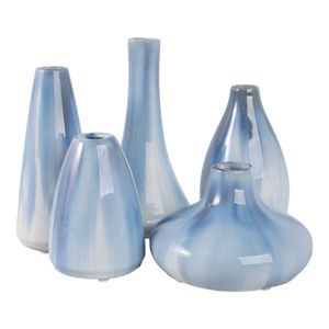 PAXTON SET OF 5 BLUE VASES 8 (IN) 6