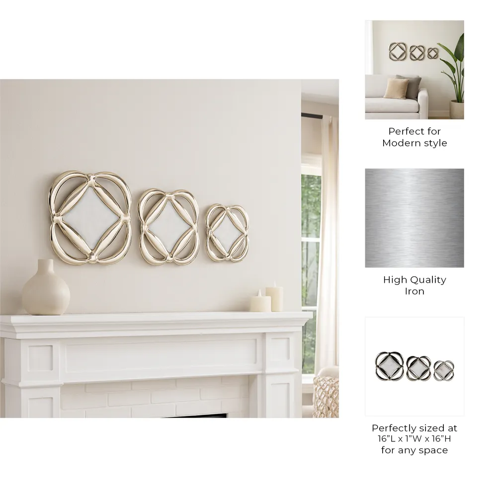 BONDSHAW SET OF 3 GOLD METAL WALL 16 (IN)