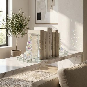 GARLANDGROVE SET OF 2 CLEAR BOOKENDS 7 (IN) 10