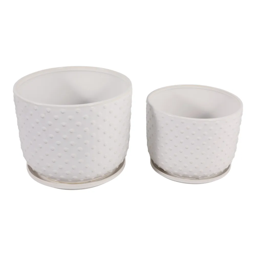 FIONAOAK SET OF 2 WHITE PLANTER 10 (IN)