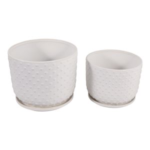 FIONAOAK SET OF 2 WHITE PLANTER 10 (IN) 5