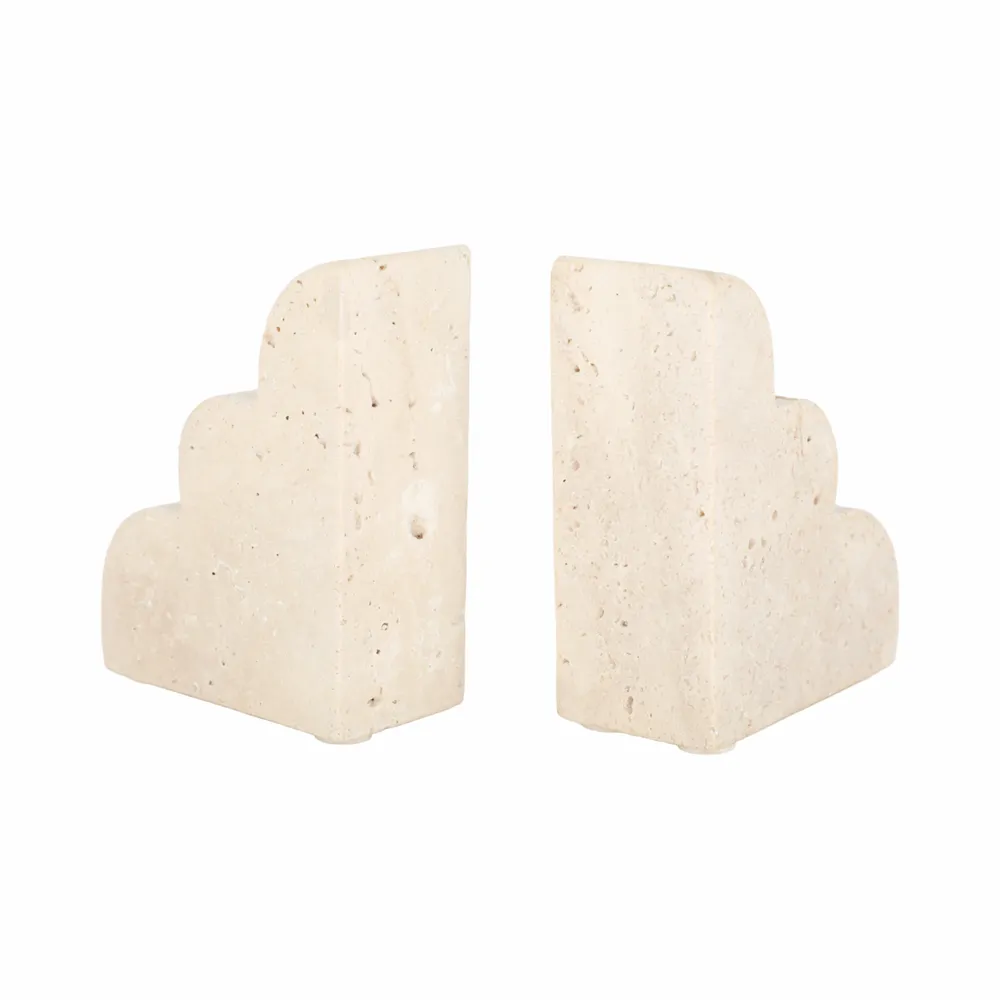 GLASTONHAVEN SET OF 2 TAN BOOKENDS 6 (IN)