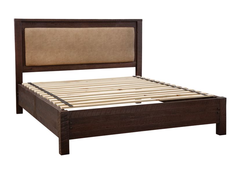 re.curated Upholstered Panel Bed - King - Customer Fabric 3