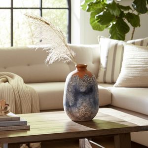 HOLLYROSE BLUE VASE 17 (IN) 11