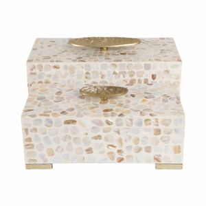 JASPERGATE SET OF 2 WHITE BOXES 6 (IN) 1