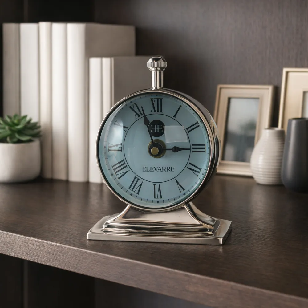 AXELFORD SILVER CLOCK 7 (IN)