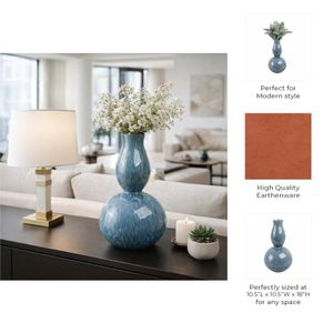 HARLEMSHAW TEAL VASE 18 (IN) 10