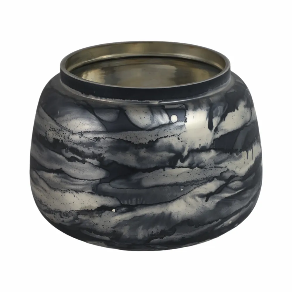 CLYDEBURN BLUE GLASS VASE 7 (IN)
