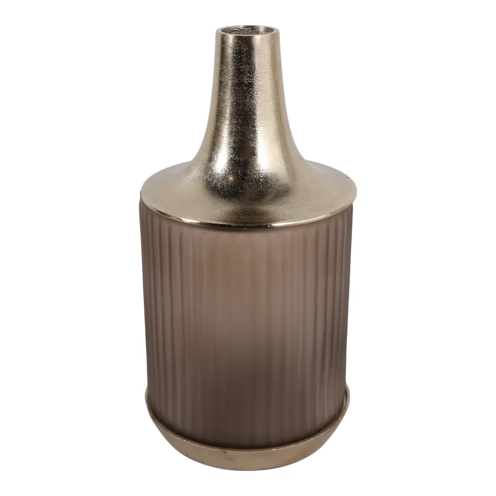 FORDFORD GRAY GLASS VASE 15 (IN)