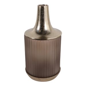 FORDFORD GRAY GLASS VASE 15 (IN) 6