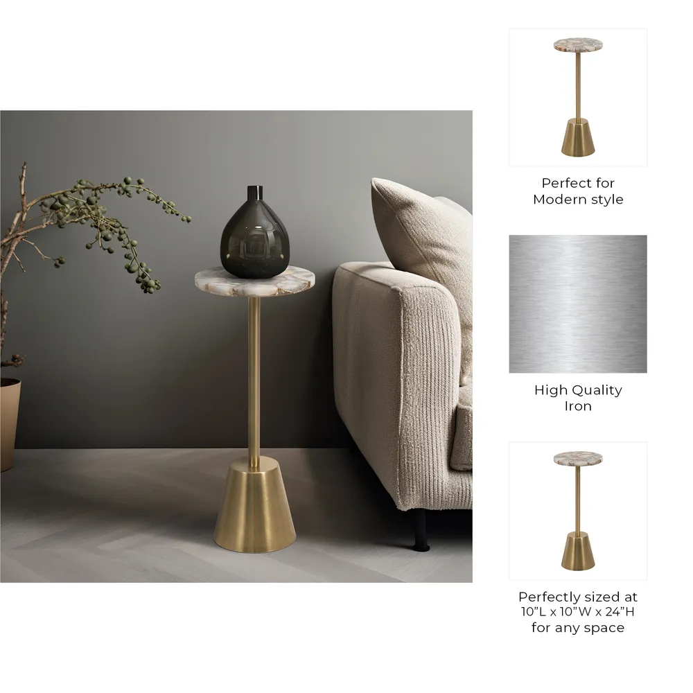 FENTONFORD GOLD ACCENT TABLE 25 (IN)
