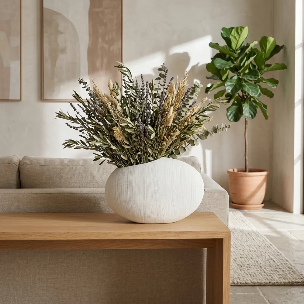 MARCHOLM WHITE VASE 11 (IN)