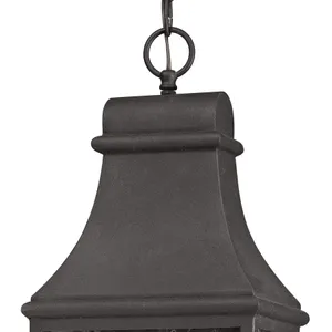 Forged Jefferson 9'' Wide 3-Light Outdoor Pendant - Charcoal 3