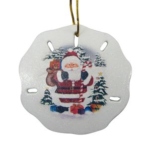 3-3/4" SANTA SAND DOLLAR ORNAMENT 1