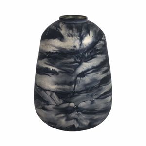 CLYDEBURN BLUE GLASS VASE 12 (IN) 5