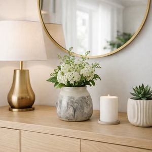 HAWLEYGROVE GRAY VASE 8 (IN) 12