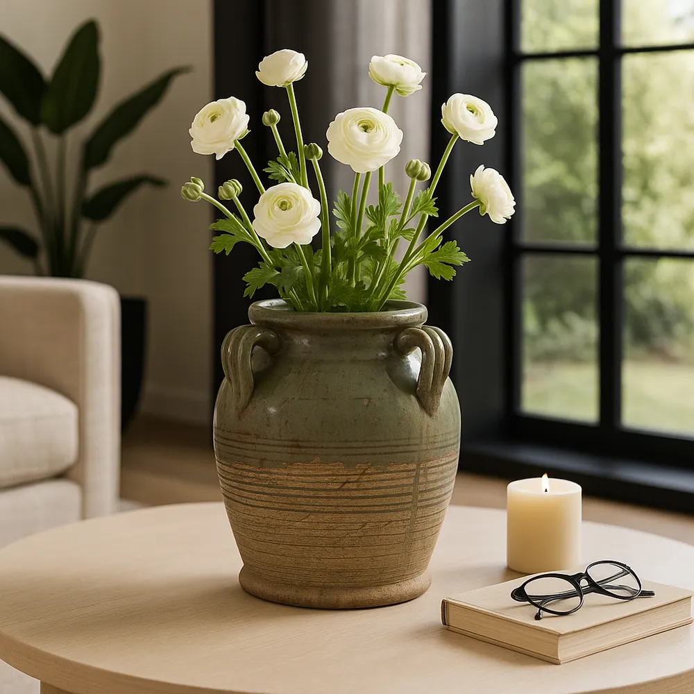 COHENWAY GREEN VASE 10 (IN)