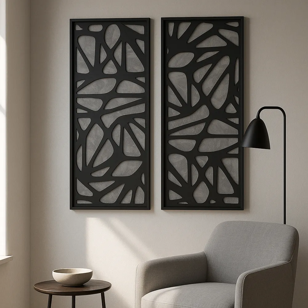 ANSELGROVE SET OF 2 BLACK ART 59 (IN)