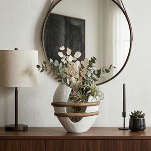 LUKETON WHITE VASE 13 (IN) 13