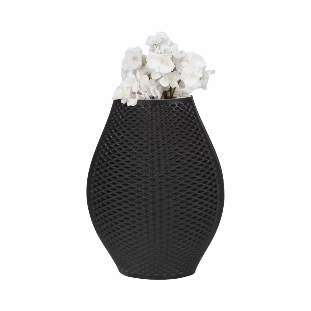 SKYLERSIDE BLACK VASE 15 (IN)