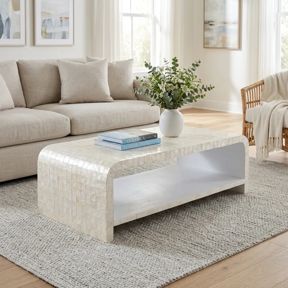 KIRASTONE IVORY COFFEE TABLE 16 (IN)