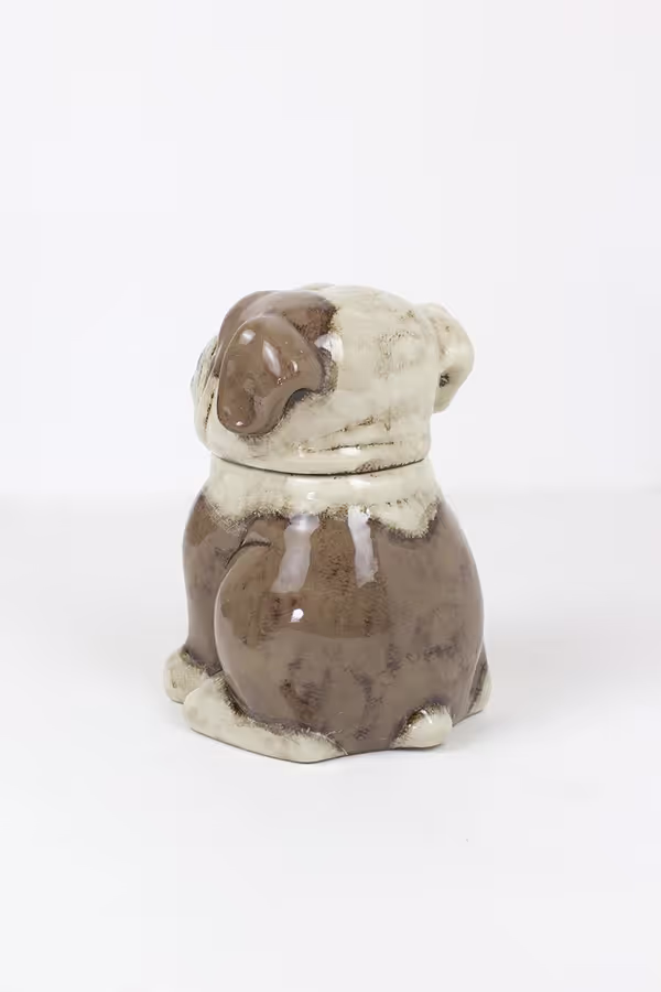 Ceramic Bulldog Canister