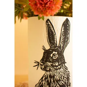 Set of 2 Cement Easter Rabbit Planters 2