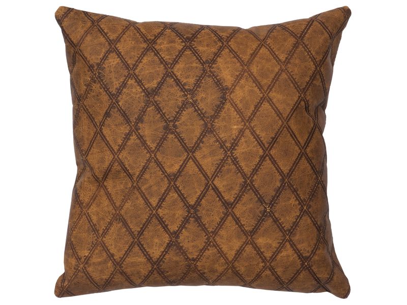 Latigo Leather Pillow - Leather Back thumbnail