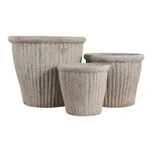 DREW SET OF 3 TAN PLANTER 13 (IN) 6