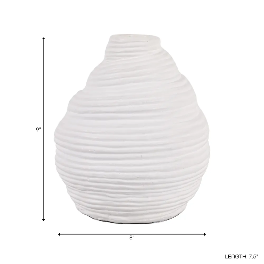 KELSEYHOLM WHITE VASE 9 (IN)