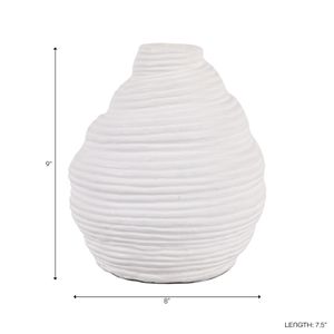 KELSEYHOLM WHITE VASE 9 (IN) 9