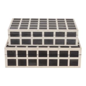 GREERCREST SET OF 2 BROWN BOXES 3 (IN) 5