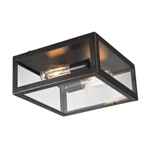 Parameters 12″ Wide 2-Light Flush Mount - Bronze 1