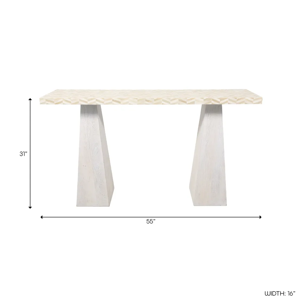 CARLINDALE WHITE CONSOLE 55 (IN)