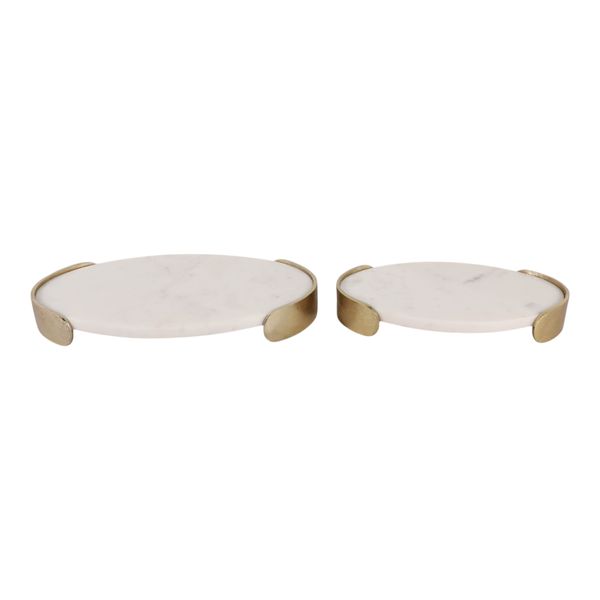 OWENPARK SET OF 2 WHITE TRAY 2 (IN)