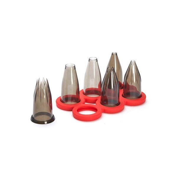 DEBUYER Classic Set, 6 Tritan Nozzles & Stand