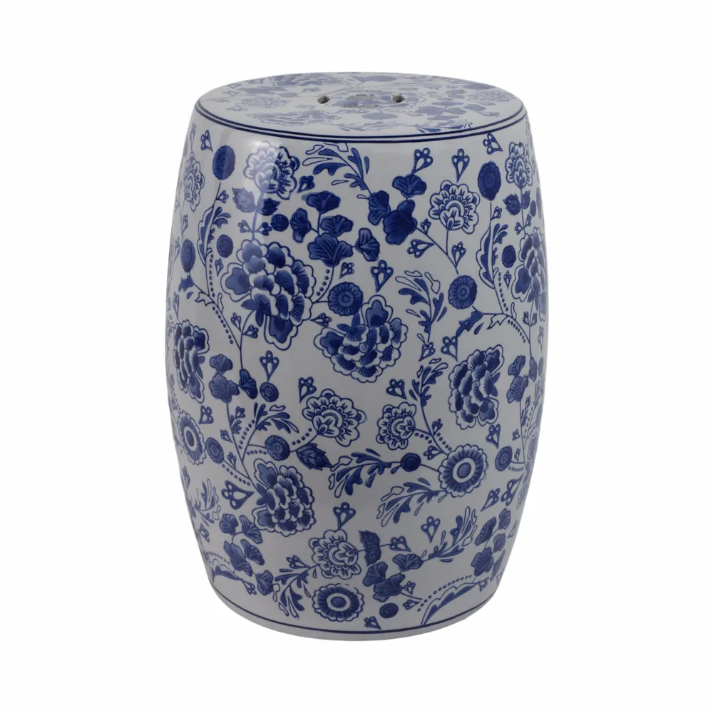 PEYTONWELL BLUE GARDEN STOOL 18 (IN)