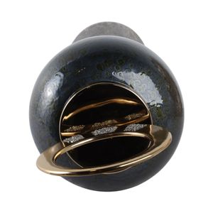 THORNTON BLACK GLASS VASE 34 (IN) 7