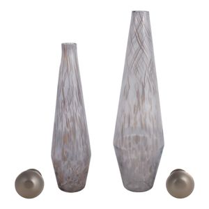 MORTONWELL SET OF 2 WHITE JARS 19 (IN) 4