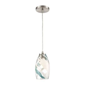 Turbulence 5'' Wide 1-Light Mini Pendant - Satin Nickel 1